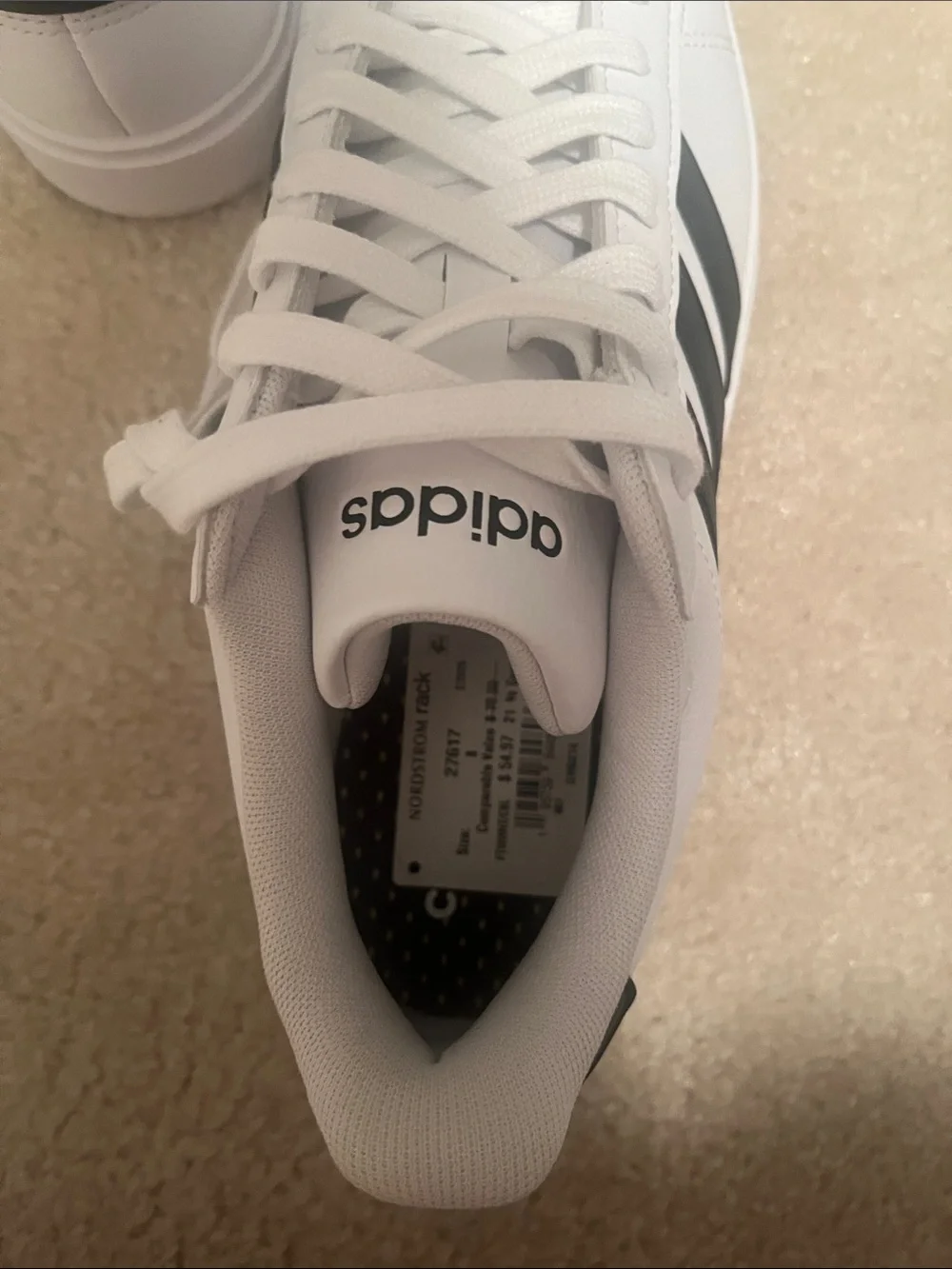 adidas Women’s White and Black Sneakers—Grand Court 3.0 - Picture 3 of 4